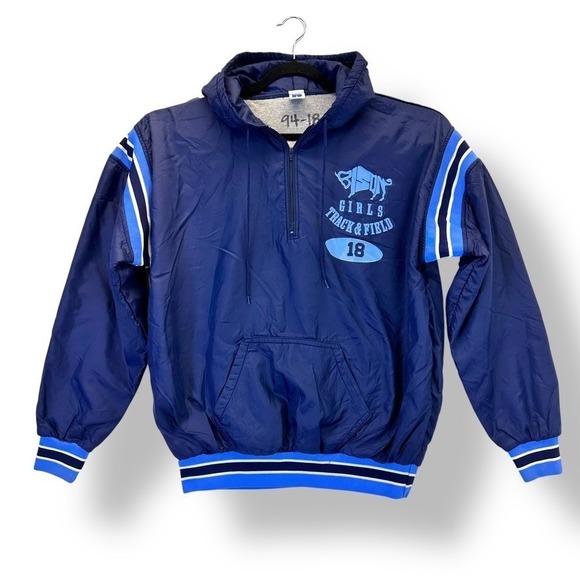 Russell Athletic Other - Vtg Russell Athletic Girls XL Bison Track & Field Pullover Jacket School Logo